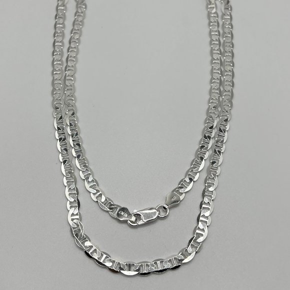 Mens Thick Gucci Mariner Chain - 22" HEAVY - 925 Italy - Silver/Gold Avail! - Picture 5 of 7